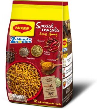Maggi 2-Minute Special Masala Instant Noodles Vegetarian  (12 x 70 g)