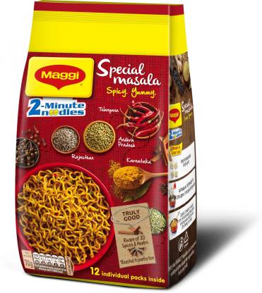 Maggi 2-Minute Special Masala Instant Noodles Vegetarian (12 x 70 g)